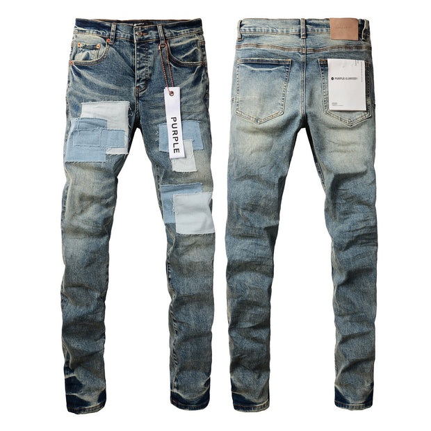 Embroidered Distressed Denim — PU9015