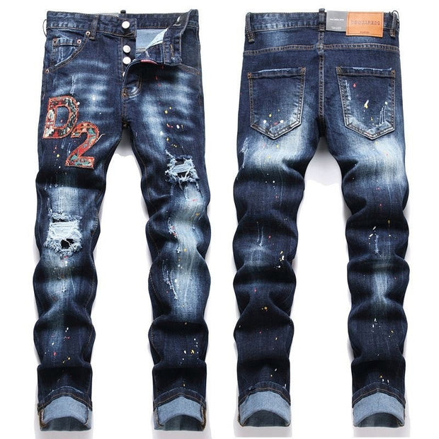Ripped Stretch Denim — D01