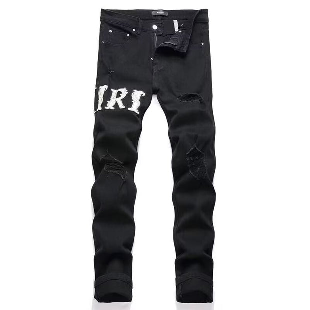 Slim Embroidered Denim — 612