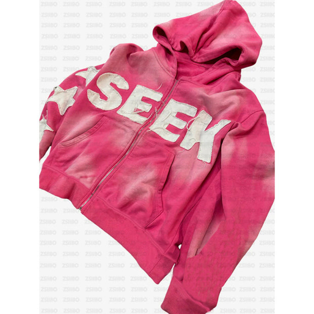 Retro Letter — Red Hoodie