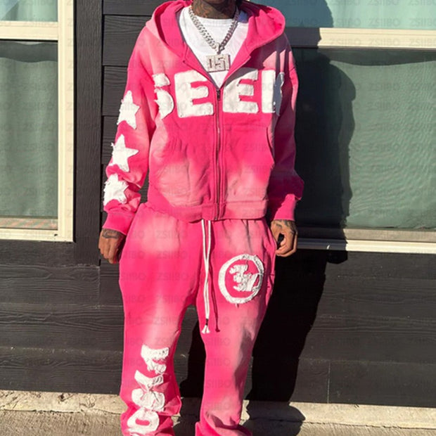 Retro Letter — Rose red suit