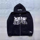 Gothic Punk Zip Up Hoodie Streetwear