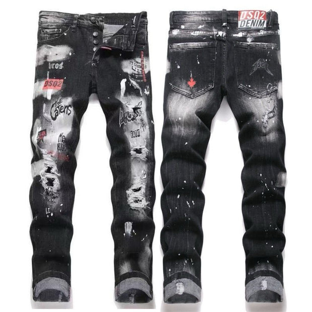 Ripped Stretch Denim — D07