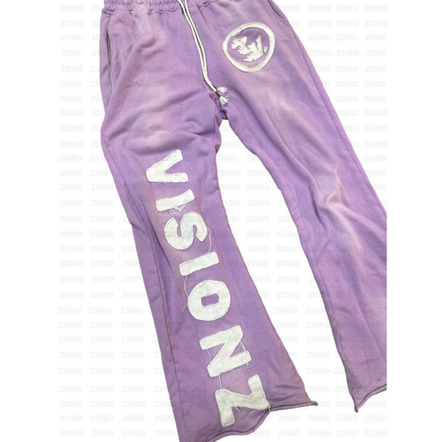 Retro Letter — Purple Sweats