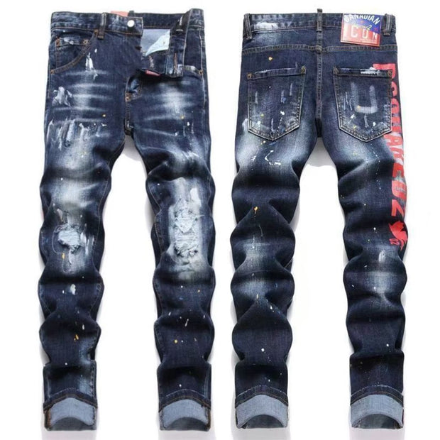 Ripped Stretch Denim — D02