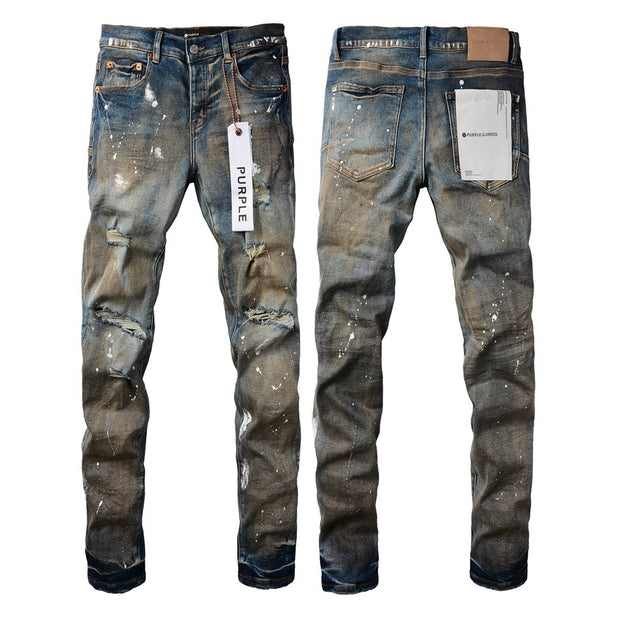 Embroidered Distressed Denim — PU9012