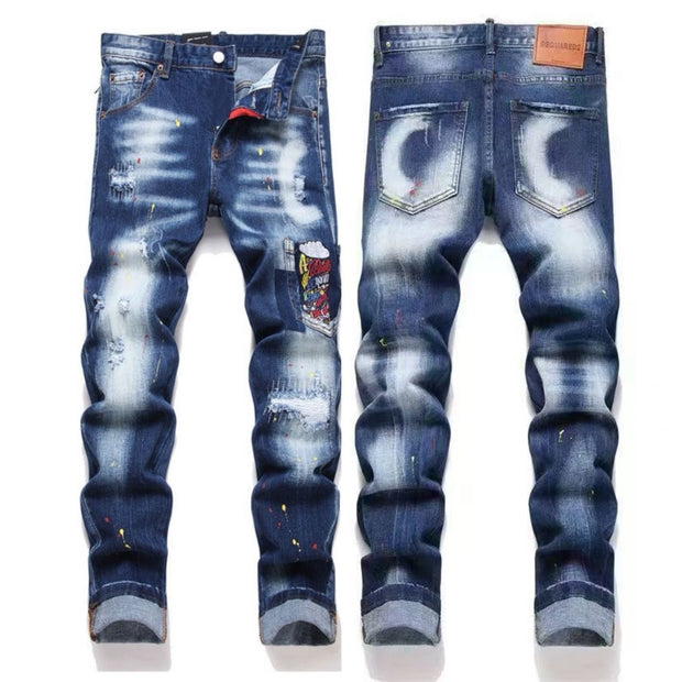 Ripped Stretch Denim — D04