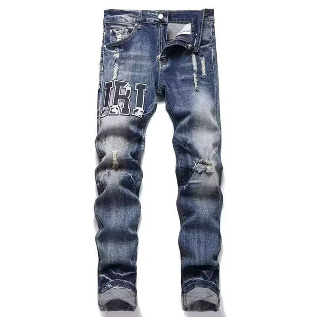 Slim Embroidered Denim — 6629