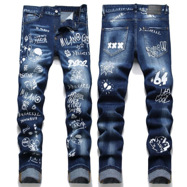 Ripped Stretch Denim — D05