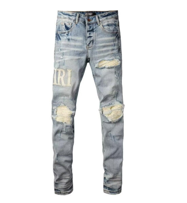 Slim Embroidered Denim — 8831