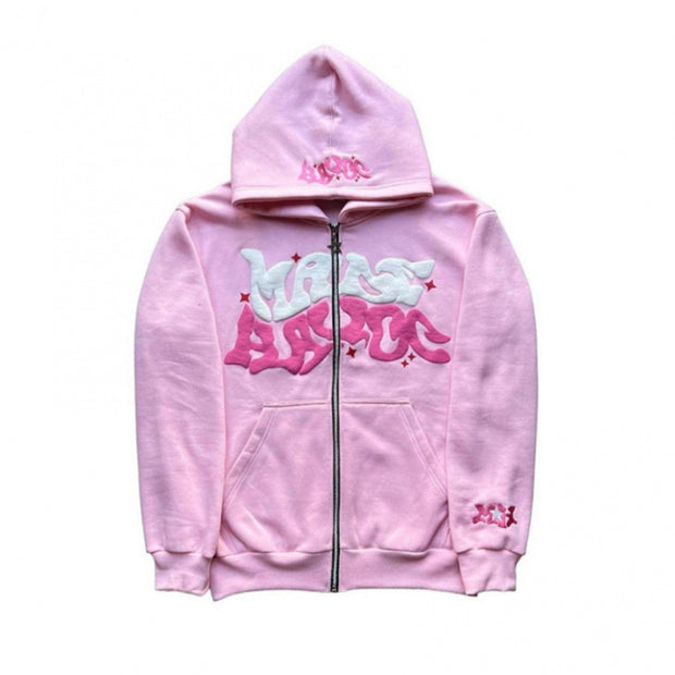 Gothic Zip Hoodie — Pink
