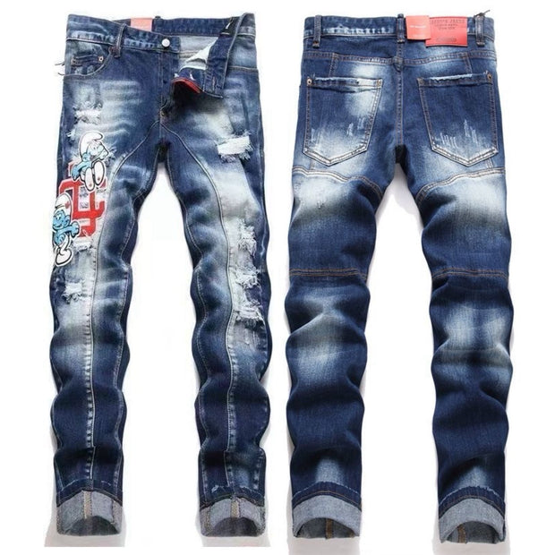 Ripped Stretch Denim — D03